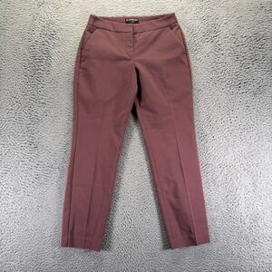 Express Columnist Pant Women's 4 Pink Cotton Dress Ankle Business Career Stretch